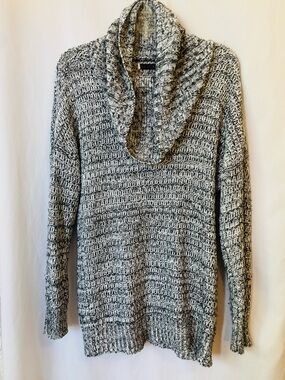Volcom Black & White Marled Cowl Sweater